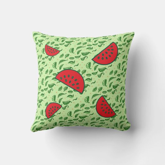 Coussin Rafraîchir la feuille de pastèque (Verso)