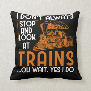 Coussin Railfan Funny Trainspoter Train Lover Railroad