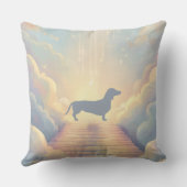 Coussin Rainbow Bridge Dachshund Memorial Pillow Custom (Verso)
