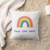 Coussin Rainbow Dreams Decorative Pillow – Pastel Stripes (Couverture)