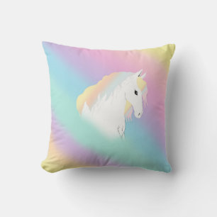 Coussin Rainbow Horse Unicorn Equestrium Girly