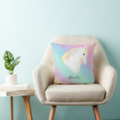 Coussin Rainbow Horse Unicorn Equestrium Girly (Chaise)