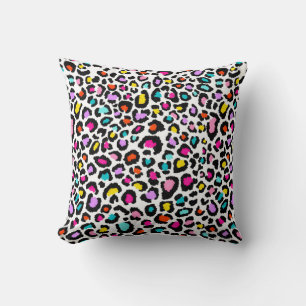 Coussin Rainbow Leopard Motif