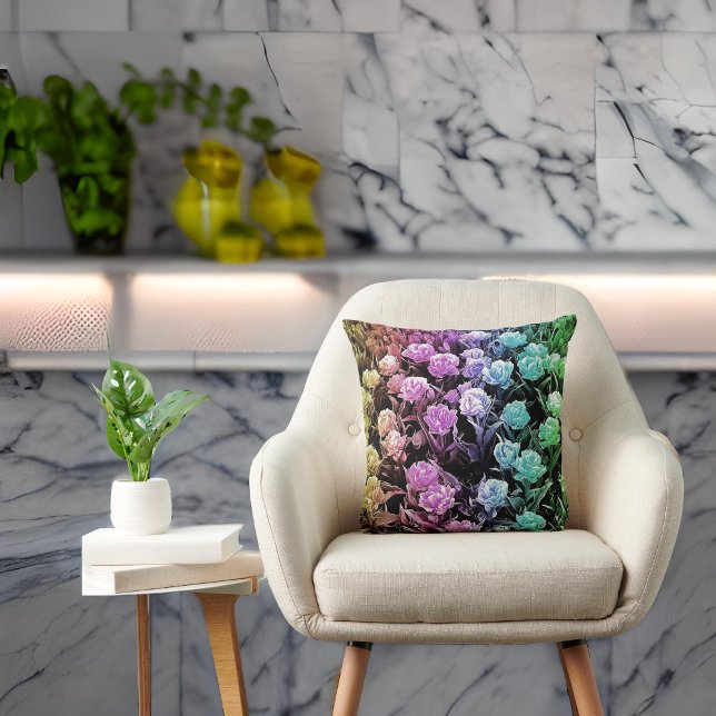 Coussin Rainbow Pastel Tulips (Créateur téléchargé)