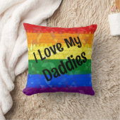 Coussin Rainbow Pride Mosaic Love Daddies (Couverture)