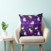 Coussin Rainbow Unicorns In Space Purple Ombre (Chaise)