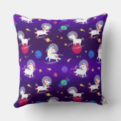 Coussin Rainbow Unicorns In Space Purple Ombre (Verso)