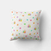 Coussin Rainbow Watercolor Birthday Cake Colorful Paint (Verso)