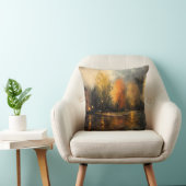 Coussin Rainy town abstrait Ai art (Chaise)