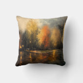 Coussin Rainy town abstrait Ai art (Verso)