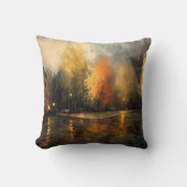 Coussin Rainy town abstrait Ai art (Recto)