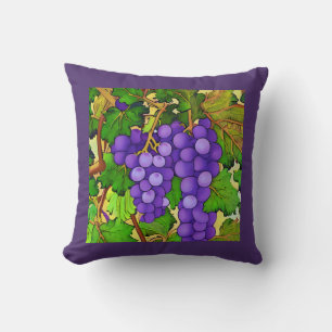 Coussin Raisins pourpres sur un Grapevine