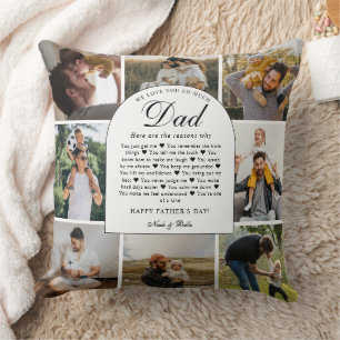 Coussin Raisons pour lesquelles nous vous aimons Papa Gril