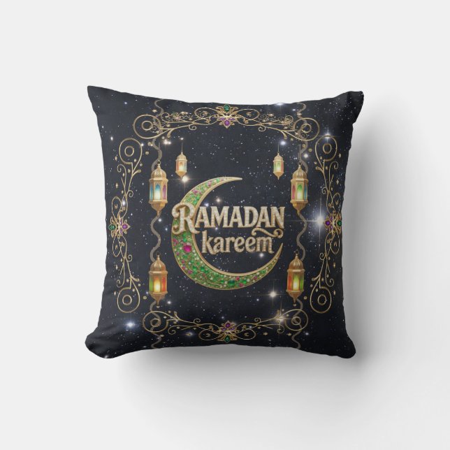Coussin Ramadan Kareem ciel brillant (Recto)