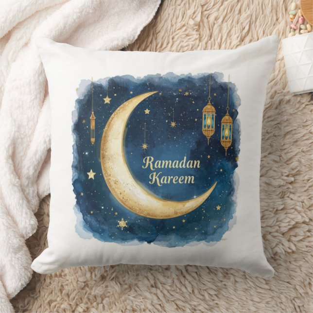Coussin Ramadan Kareem Golden Moon Pillow (Couverture)