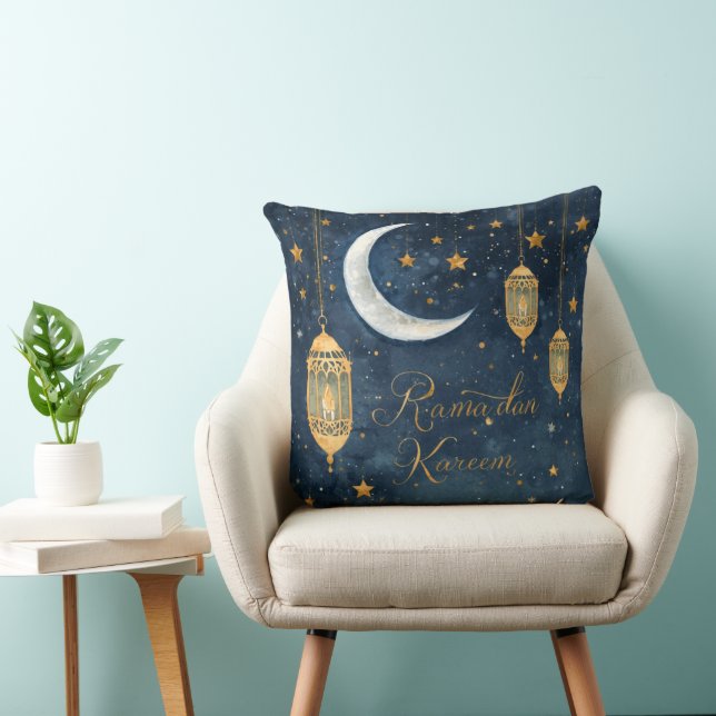 Coussin Ramadan Kareem Lantern & Moon Pillow (Chaise)