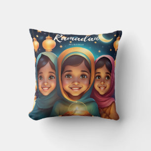 Coussin Ramadan Moubarak, chandelle pour enfants