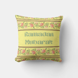 Coussin Ramadan Moubarak motif frontalier islamique Arabes