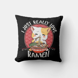 Coussin Ramen Cat Anime Kawaii Japonaise Cadeaux filles Of