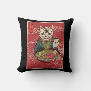 Coussin Ramen Cat Kawaii Anime Japonaise Food Girls Offici