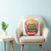 Coussin Ramen mangeant des grenouilles de Kawaii (Chaise)