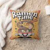 Coussin Ramen Time - Joli bol de dessin animé Ramen Bowl (Couverture)