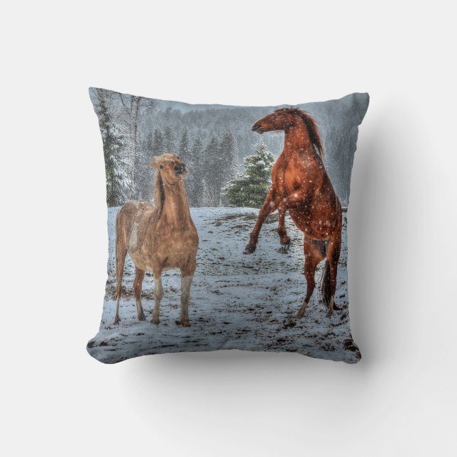 Coussin Ranch Horse Equine Photo Design pour les amateurs  (Recto)