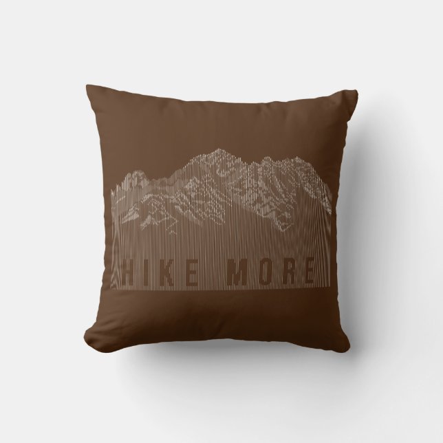 Coussin Randonnée Plus Montagnes Blanc (Recto)