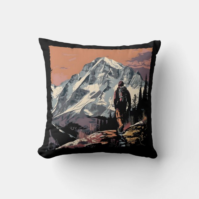 Coussin Randonnée Sunset Mountain (Recto)