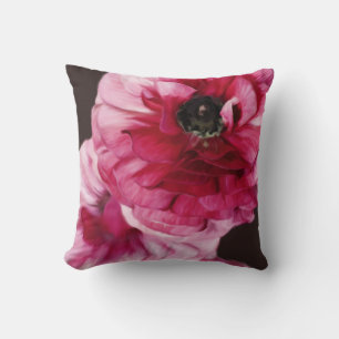 Coussin Ranunculus rouge