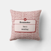 Coussin Rappel de la Saint-Valentin "L'amour est tout" (Verso)