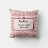 Coussin Rappel de la Saint-Valentin "L'amour est tout" (Recto)