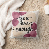 Coussin Rappel doux : ‘Vous en avez assez’ dans Mauve & Cr (Couverture)