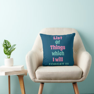 Coussin Rappel drôle pour les personnes étourdies Rappel q