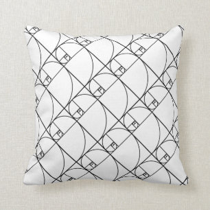 Coussin Rapport d'or de Fibonacci - art mathématique