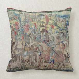 Coussin Rassemblant les cavaliers, de la tapisserie de
