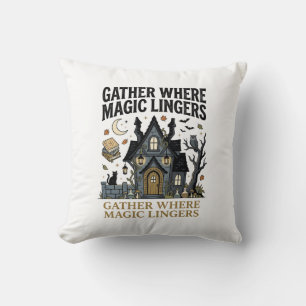 Coussin Rassemblement de la maison hantée d'Halloween