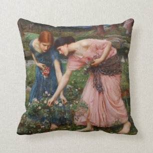 Coussin Rassembler l'oreiller pré-Raphaélite de Ye Rosebud