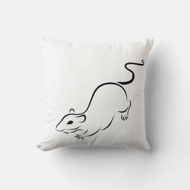 Coussin Rat d'encre (Recto)