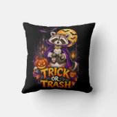 Coussin Raton laveur Halloween Vampire Trick or Trash (Verso)