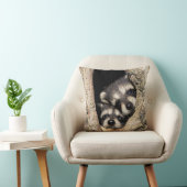 Coussin Ratons laveurs dans la cavité de l'arbre Procyon (Chaise)