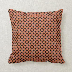 Coussin Rattan doré tissé sur noir personnalisé