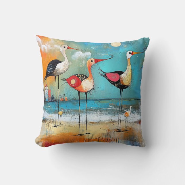 Coussin Raviers, illustration lunaire, (Recto)