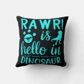 Coussin Rawr ! est Hello en dinosaure (Verso)