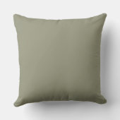 Coussin rayé à petits carreaux vert olive (Verso)
