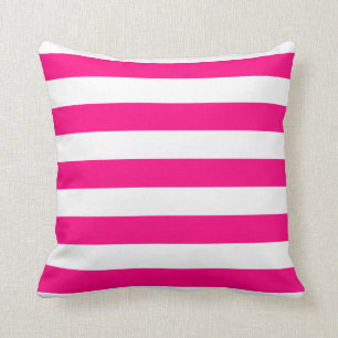 Coussin rayé audacieux de roses indien