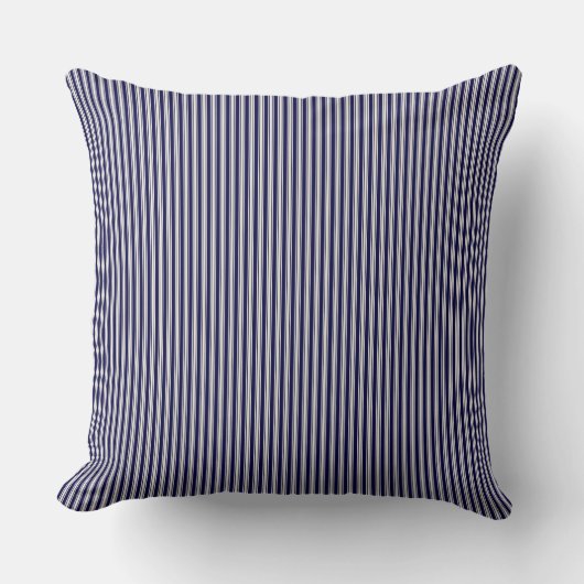 Coussin rayé bleu marine (Recto)