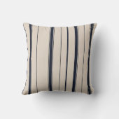 Coussin Rayé bleu marine et crème (Verso)