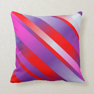 Coussin rayé diagonal audacieux brillant d'accent