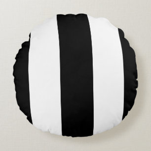 Coussin rayé noir et blanc moderne